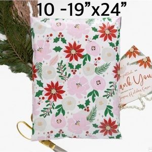 4/$20 -10 Festive Florals Poly mailers 19”x24” XXL
